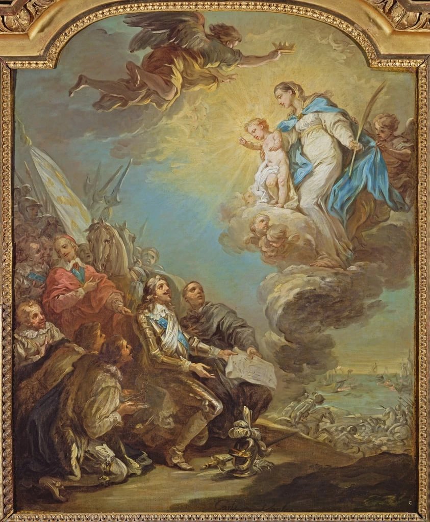 Studio per Luigi XIII (1601 - 43) Dedicare la chiesa di Notre, Dame, des, Victoires alla Vergine nel 1629, Musee Carnavalet, Paris